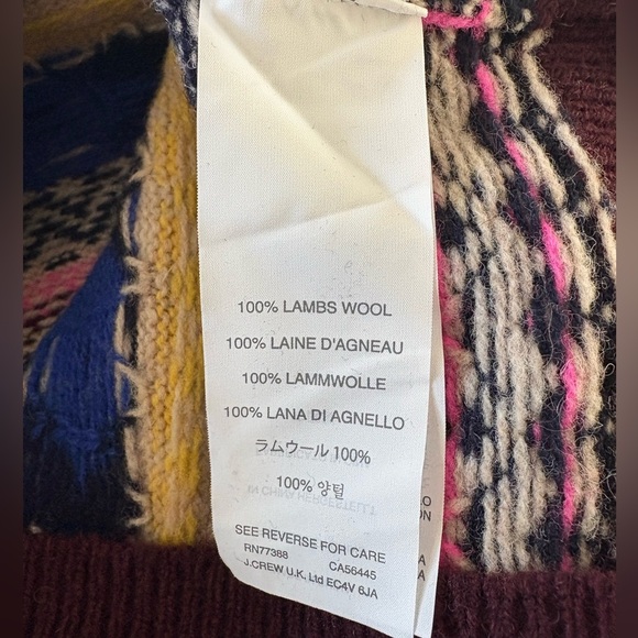 J. Crew sequin fair isle Lambs Wool sweater size XS - Picture 11 of 11